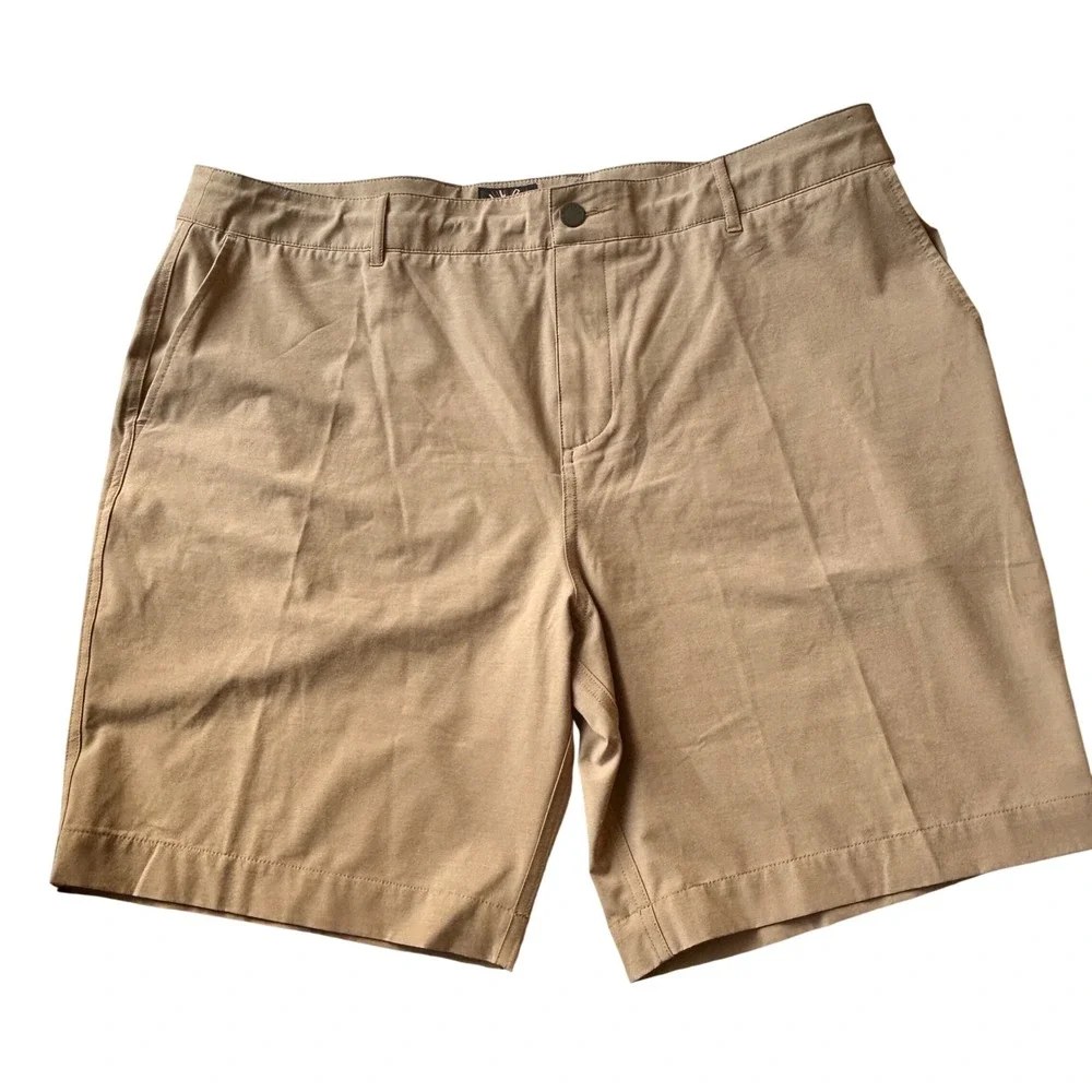Faherty All Day Shorts 36 Tan Hybrid Quick Dry Stretch Chino